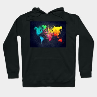 Colors world map #map Hoodie